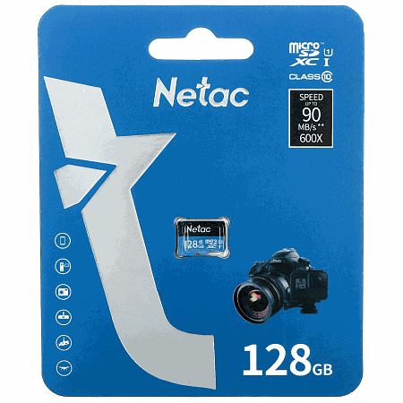 Micro SD 128 Gb Netac P500 Standard microSDHC (NT02P500STN-128G-S) б/адаптера, фото 1