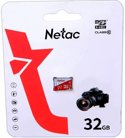 Micro SDXC 32 Gb Netac (NT02P500ECO-032G-S) (32 ГБ, класс 10, UHS-I, фото 1