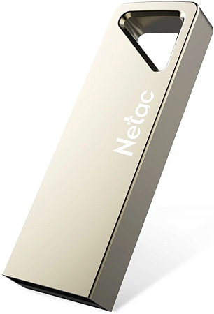 USB2.0 64Gb Netac U326 (NT03U326N-064G-20PN) USB 2.0 Type-A, металл, без колпачка, серебристый, фото 1