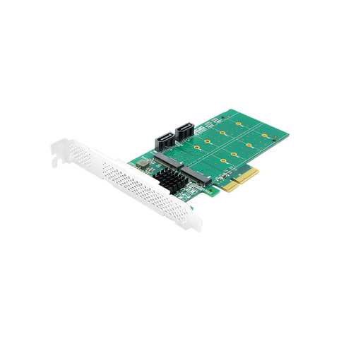 Контроллер LR-Link LRST9630-2M2S 6Gb PCIe x4 to 2-Port M.2 & 2-Port SATA RAID Card, фото 1