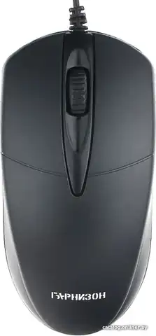 Мышь USB GM-220XL Гарнизон полноразмерная, 1000 DPI, 2кнопки+колесо с нажатием, кабель 2м, черная